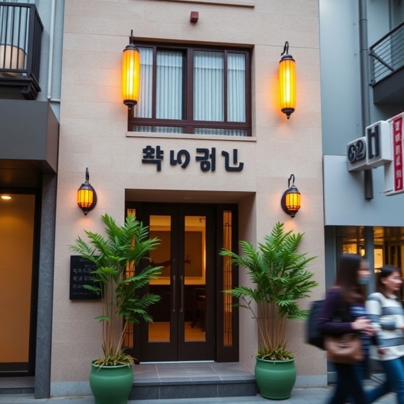 대구 동성로 골목의 김 공방 호텔 외관